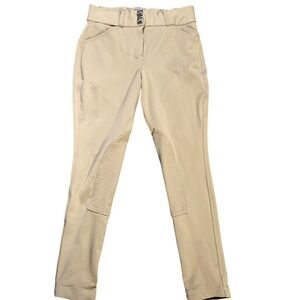Riding Sport Dover Saddlery Kids Tan Equestrian Breeches Pants Size 12 *flaw